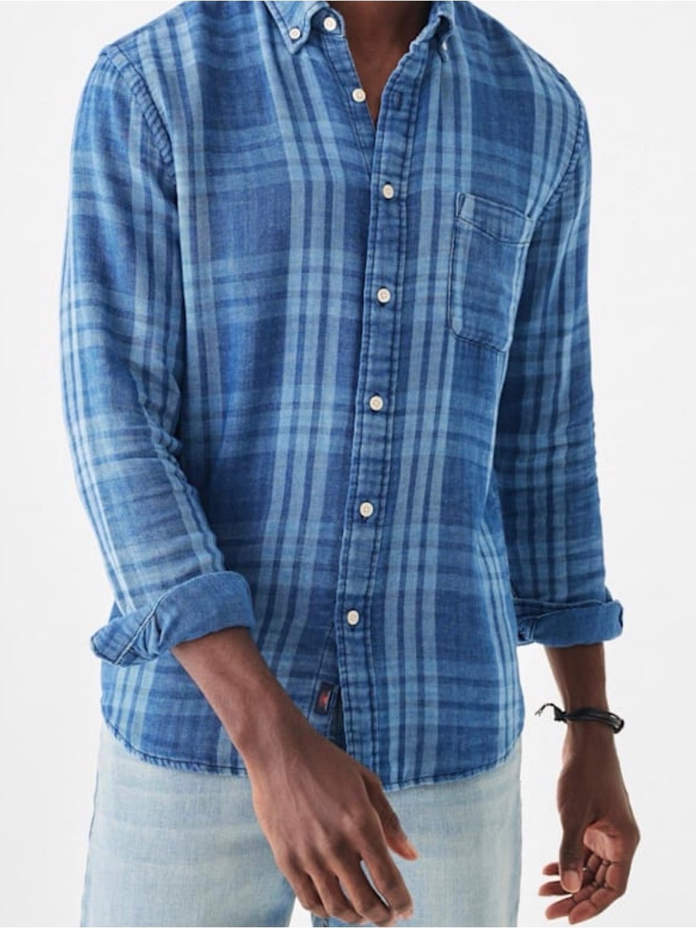 Faherty Tony Double Cloth Shirt – Indigo Mist – Men’s M
